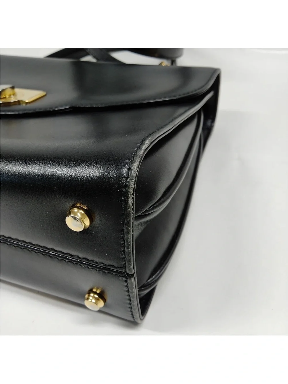 Bally Hand Bag Black Leather